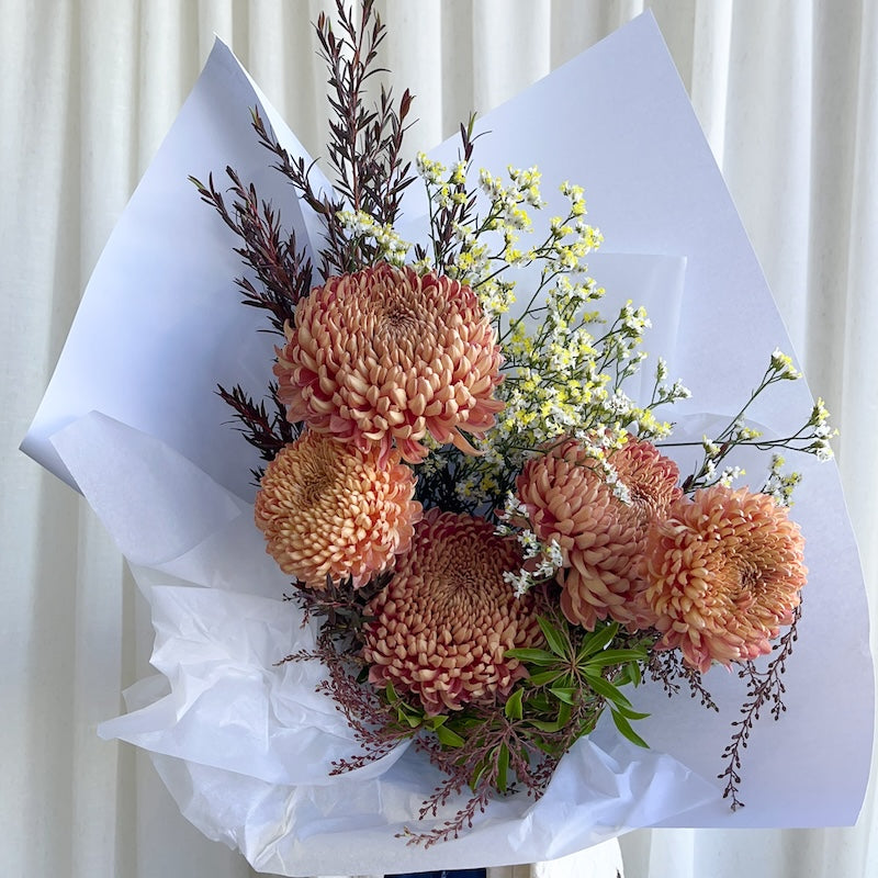 Locally Grown Autumn Chrysanthemum Bouquet