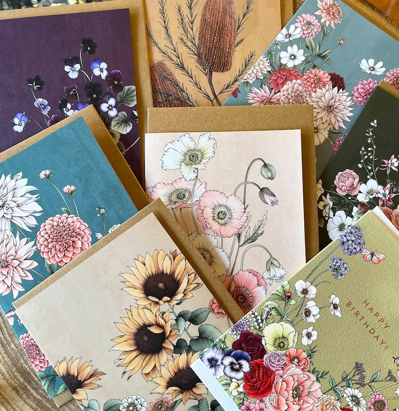 Typoflora Greeting Cards