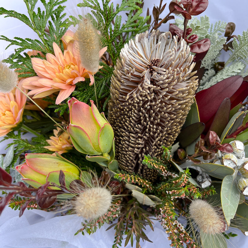 Australian native flowers and seasonal blooms bouquet