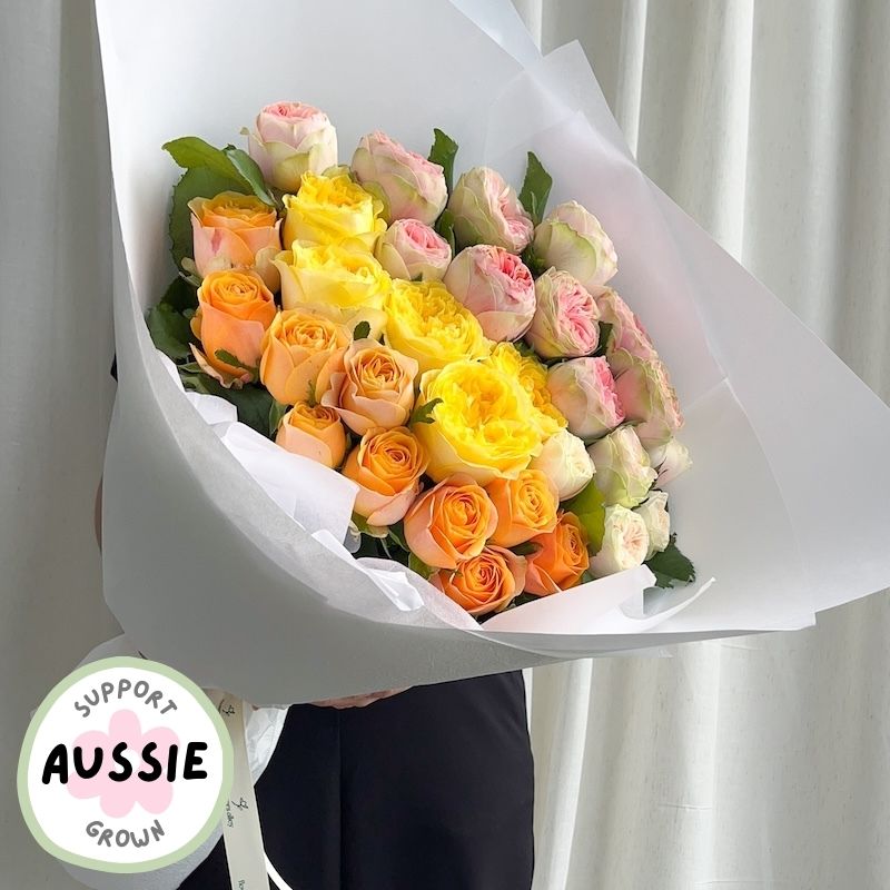 colourful local roses bunch