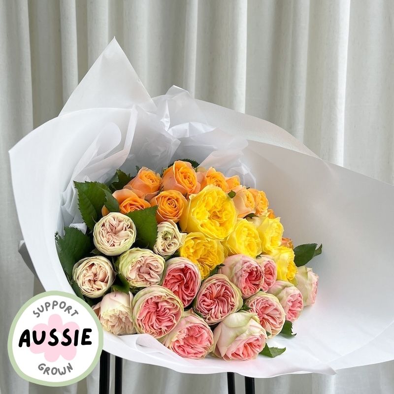 locally grown roses bouquet
