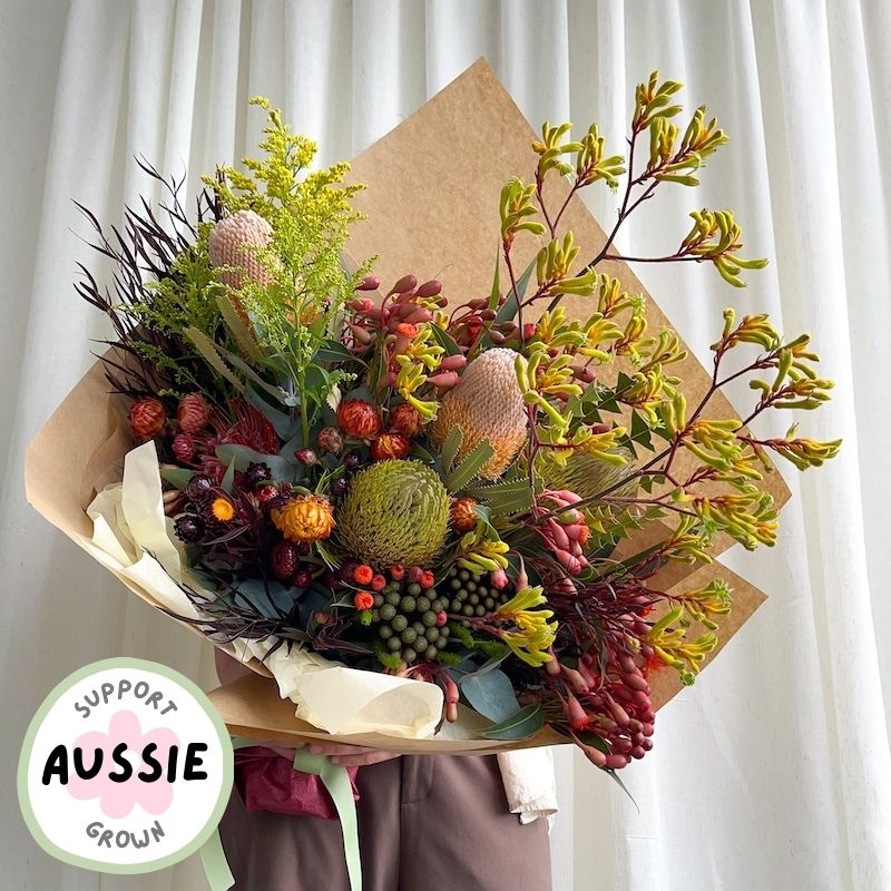 Locally grown seasonal native flower bouquet, Flowers Alley Cheltenham