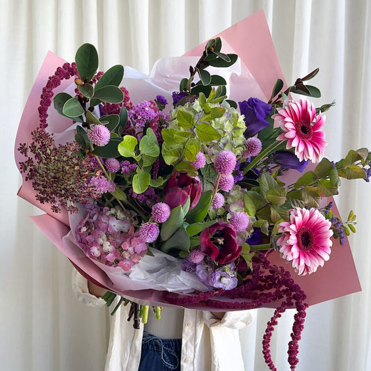 moody ruby gem colours flower bouquet