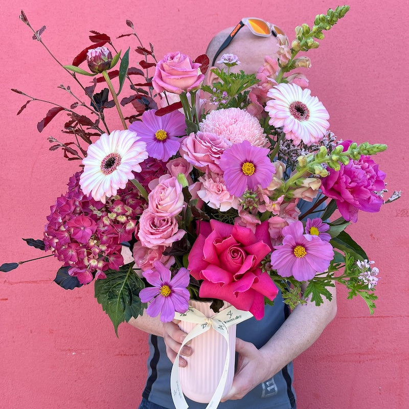 seasonal pink flowers