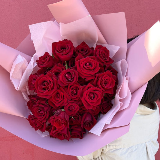 red roses flower bouquet delivery melbourne