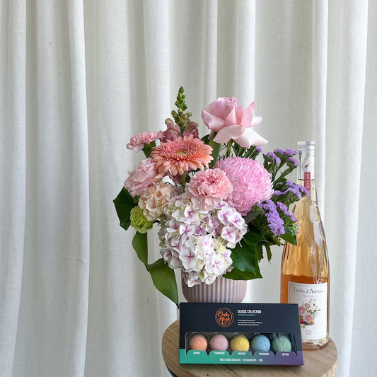valentine's day flower and chocolate