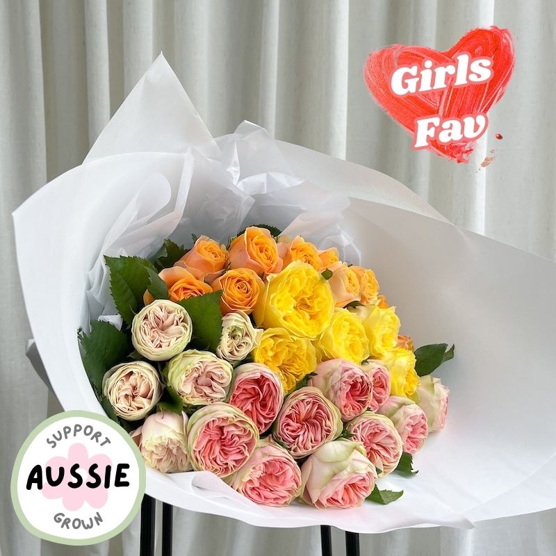 locally grown roses bouquet for valentine's day